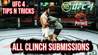 EA SPORTS UFC4 ALL CLINCH SUBMISSIONS TUTORIAL INTERMEDIATE [upl. by Amlez]