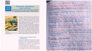 Notes For Class 12 History Ch8 Peasants Zamindars and the State Agrarian Society [upl. by Ranger]