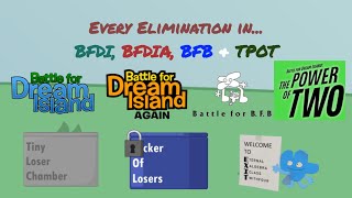 Every Elimination in BFDI BFDIA BFB and TPOT [upl. by Odnalo]