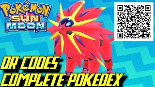 Pokémon Sun and Moon  Complete Pokédex ALL QR Codes amp Shinies [upl. by Seema]