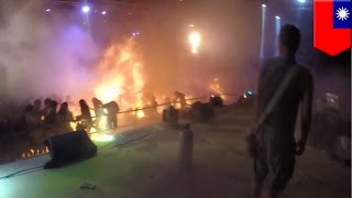 New video from Taiwans deadly Formosa Water Park fire  TomoNews [upl. by Theobald75]