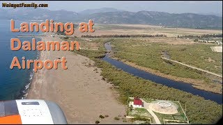 Landing at Dalaman Airport Turkey Flying EasyJet Airbus A320 HD [upl. by Enylcaj]