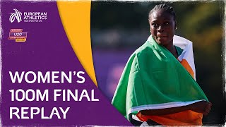 AMAZING ADELEKE  Women’s 100m Final  European U20 Championships Tallinn 2021 [upl. by Beberg288]