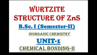 Wurtzite structure of ZnS [upl. by Ittak]