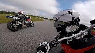 BMW S1000XR playing with Sport Bikes [upl. by Nollaf]