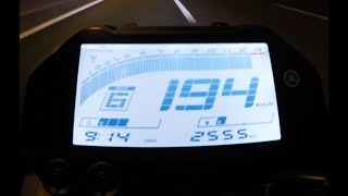 Yamaha MT03 ABS 2021 in crazy Top Speed 194km in traffic [upl. by Jenna43]