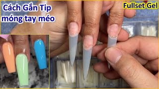 Phong Tran Art  Gắn Tip cho ngón tay bị méo amp đắp bột sơn Gel [upl. by Eelarat40]