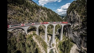 Glacier Express Switzerland  Scenic Train Ride HappyRail [upl. by Aliehs]