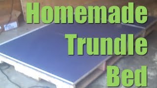 Homemade Trundle Bed Made From Pallets  DIY [upl. by Ellerahs]