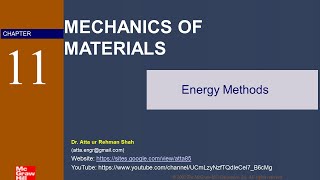 Chapter 11  Energy Methods  Mechanics of Materials 7 Edition  Beer Johnston DeWolf Mazurek [upl. by Attiuqram]