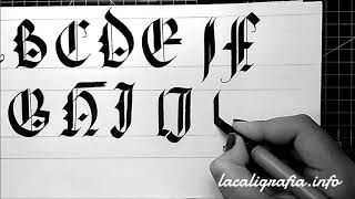 Tutorial Caligrafía Gótica Mayúsculas ✅ [upl. by Susumu]