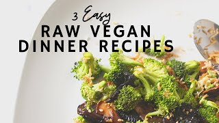 3 Easy Raw Vegan Dinner Recipes  Deliciously Raw [upl. by Ballman]