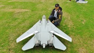 ③ LARGE SCALE RC FLYEAGLE SWINGWING GRUMMAN F14 TOMCAT TWIN TURBINES WESTON PARK MODEL SHOW  2016 [upl. by Arty306]