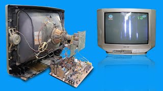 Restoration old TV and Repair old SONY Television Success [upl. by Esil]