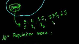 Statistics Sample vs Population Mean [upl. by Zonnya]