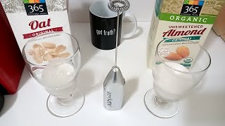 Oat Milk vs Almond Milk part 2 Frothing Test [upl. by Coussoule243]