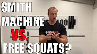 Smith Machine vs Free Barbell Squats [upl. by Iba]