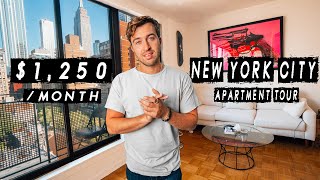 My Unbelievable 1250 New York City Apartment Tour [upl. by Neelcaj]