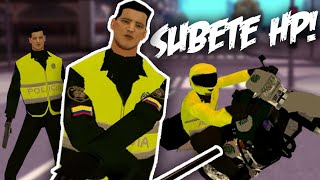 POLICÍA POLICÍA DE NOCHE Y DE DÍA  GTA San Andreas Colombia [upl. by Yve]