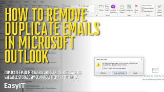 How To Remove Duplicate Emails In Microsoft Outlook [upl. by Ul]