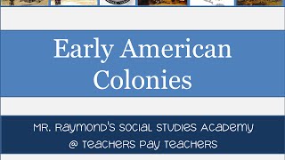 13 Colonies the Early Colonies  Roanoke Jamestown Plymouth amp New England [upl. by Nire]