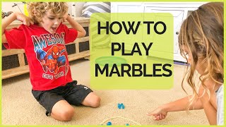 HOW TO PLAY MARBLES EASY GAME FOR KIDS [upl. by Noerb]