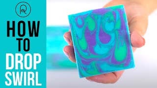 How to Do a Basic Drop Swirl in Cold Process Soap  Royalty Soaps [upl. by Dudden]