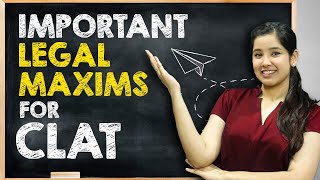 CLAT 2019  Important Legal Maxims  DU LLB AILET Law Entrance Exam [upl. by Alahs93]