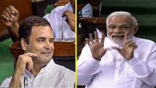 Rahul Gandhis hug amp wink act and how PM Modi responded  FULL VIDEO [upl. by Llednor]