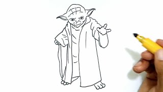 How to Draw Yoda from Star Wars [upl. by Stella]