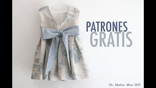 Patrones gratis de vestidos para niñas [upl. by Enimzzaj]