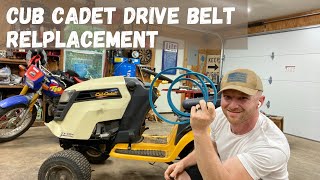 Cub Cadet Transmission Drive Belt Replacement GTX 1054 [upl. by Aratas329]