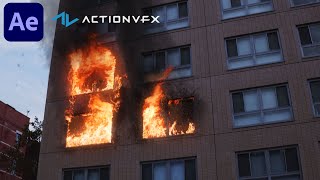 Composite Window Fire on a Burning Building with After Effects and ActionVFX [upl. by Hnib637]