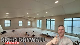 RRHQ Hanging Drywall in the Rec Room Part 1 [upl. by Sylvie826]