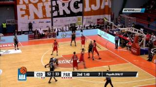 ABA liga Cedevita  Partizan NIS 18032017 [upl. by Etty616]