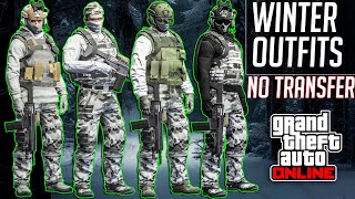 GTA 5 Online Winter Military Outfits After Patch 158 Clothing Glitches Not Modded Christmas [upl. by Kip]