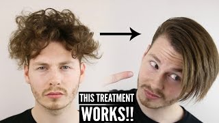 Keratin Hair Treatment  Mens Curly Hair Transformation  How To Style 2025 [upl. by Notnad]