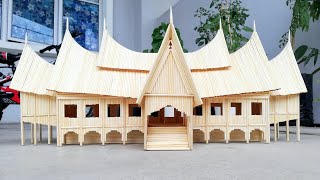 Miniature Minangkabau House Bamboo Stick [upl. by Sergo]