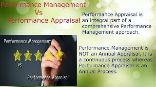 Performance Management vs Performance Appraisal  Differences [upl. by Ainerol]