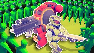 MASSIVE Zombie Apocalypse vs Master Chief amp Space Marines in Totally Accurate Battle Simulator TABS [upl. by Stern]