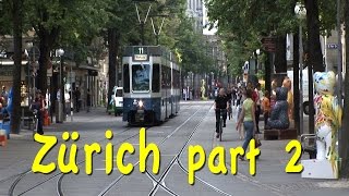 Zurich Switzerland part 2 Bahnhofstrasse trams museums Zug [upl. by Elyc]