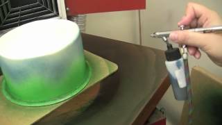 How To Airbrush A Cake The Krazy Kool Cakes Way [upl. by Arlene]