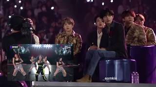 HD BTS Reaction to Mamamoo at MAMA 2019 Full [upl. by Ottinger874]