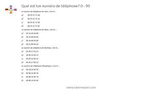 Franse getallen telefoonnummers 099 herkennen  multiple choice  numéros de téléphone [upl. by Anovahs10]