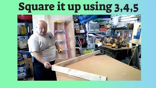 Square up a deck or wall using the 3 4 5 Rule [upl. by Shreve]