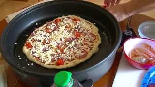 Tutorial  Pizza backen in der elektrischen Pfanne so gehts  Pfannenpizza [upl. by Aeriell]