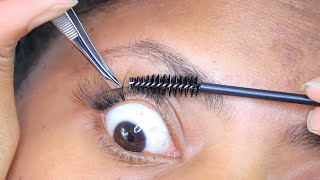 DIY INDIVIDUAL LASHES  PART 1 most requested Sharatia Banks [upl. by Cinnamon]