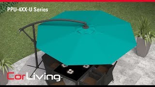 Offset Patio Umbrella  Umbrellas Collection  CorLiving [upl. by Alrich]