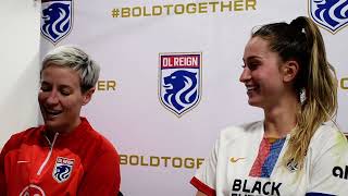 OL Reign Press Conference 429 Megan Rapinoe and Jordyn Huitema [upl. by Hedelman778]