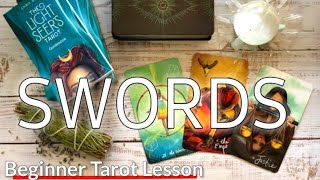 Tarot Tutorial For Beginners 📚 • SWORDS • LIGHT SEERS TAROT DECK [upl. by Halet788]